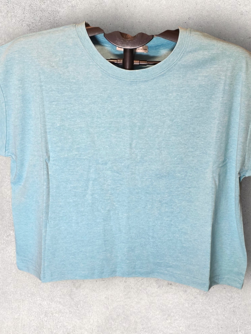 Zenana Outfitters Light Teal Boxy Crewneck Tee